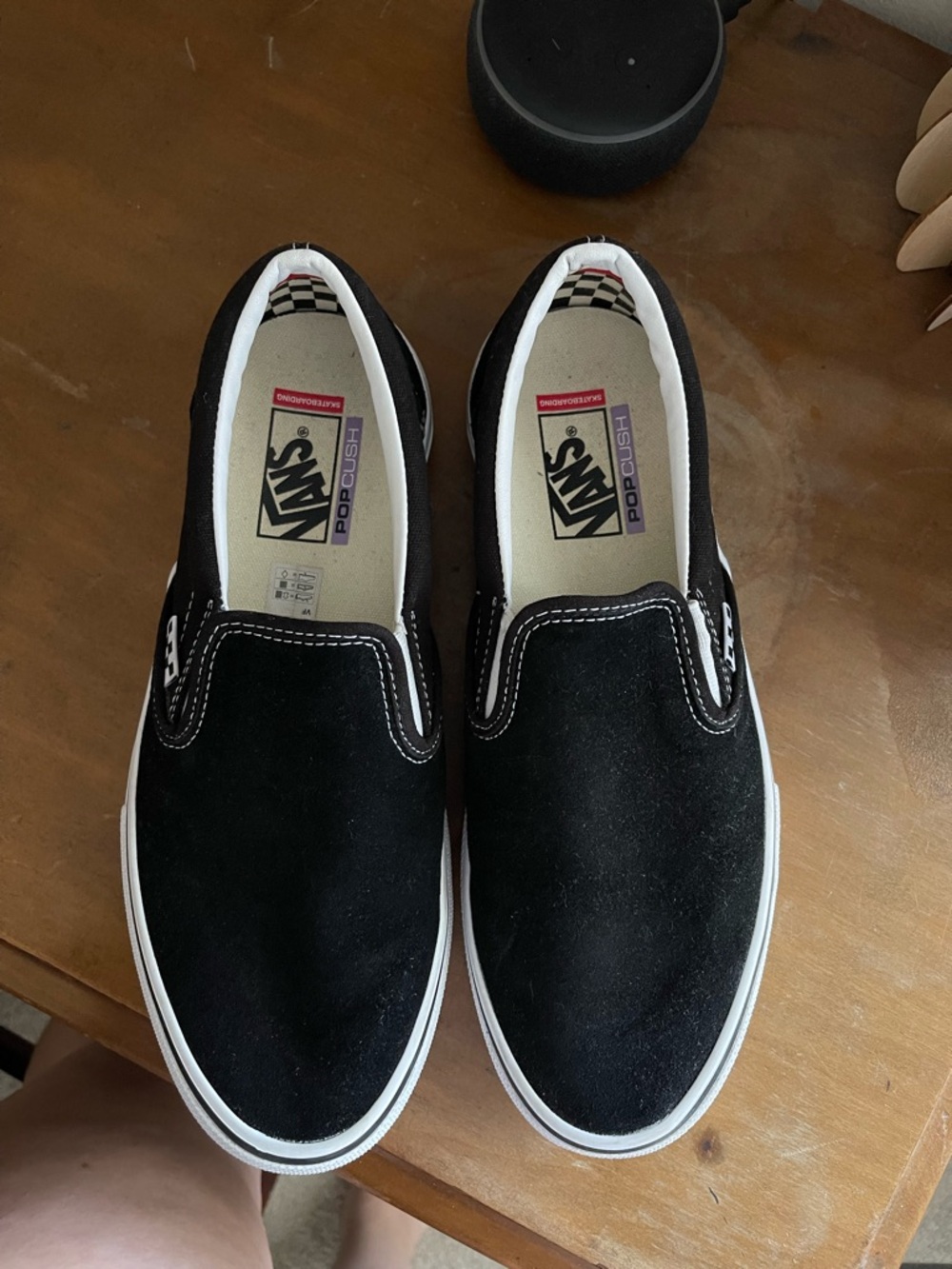 Like Brand New Black Pop Cush Slip On Vans
